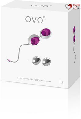 Вагінальні кульки OVO L1 Loveballs, LIGHT, Фіолетовий, One Size