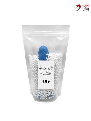 Свічка у вигляді члена Чистий Кайф Blue size L, для збуджувальної атмосфери