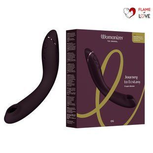 Вібратор для точки G c вакуумною стимуляцією Womanizer OG Aubergine