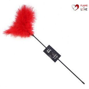 Лоскітка з пером індика Art of Sex &ndash; Feather Paddle, червона