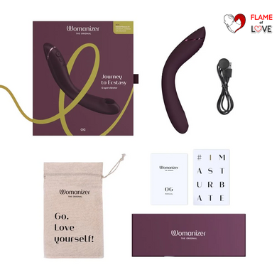 Вібратор для точки G c вакуумною стимуляцією Womanizer OG Aubergine