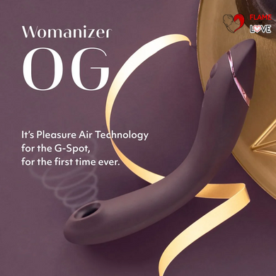 Вібратор для точки G c вакуумною стимуляцією Womanizer OG Aubergine