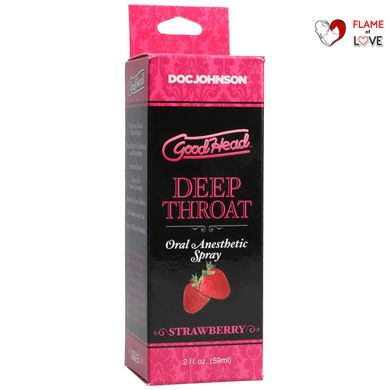 Спрей для мінету Doc Johnson GoodHead DeepThroat Spray - Sweet Strawberry 59 мл для глибокого мінету