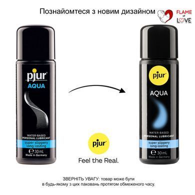 Лубрикант на водній основі pjur Aqua 30 мл, ефект оксамитової шкіри без прилипання