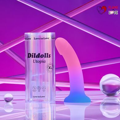 Дилдо з кольоровим градієнтом Love To Love DILDOLLS - UTOPIA XL ультрам'який
