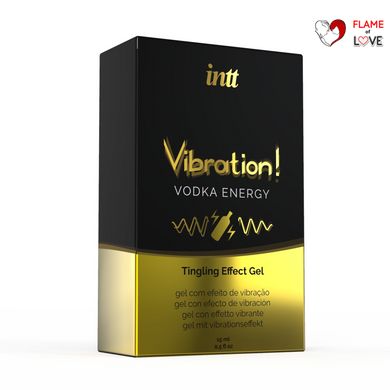 Рідкий вібратор Intt Vibration Vodka (15 мл), густий гель, дуже смачний, діє до 30 хвилин