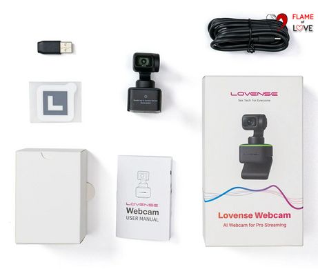 4К вебкамера зі штучним інтелектом Lovense WebCam, для стріму, активація чайовими