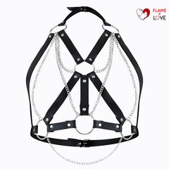 Портупея жіноча Art of Sex - Aiden Leather harness, Чорна L-2XL