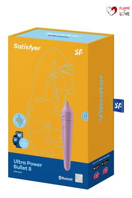 T360199 потужна вібропуля з функцією управління смартфоном Satisfyer Ultra Power Bullet 8 Lilac