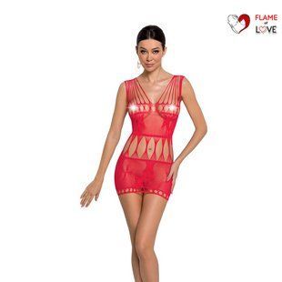Бодістокінг мінісукня з метеликами Passion BS090 One Size red