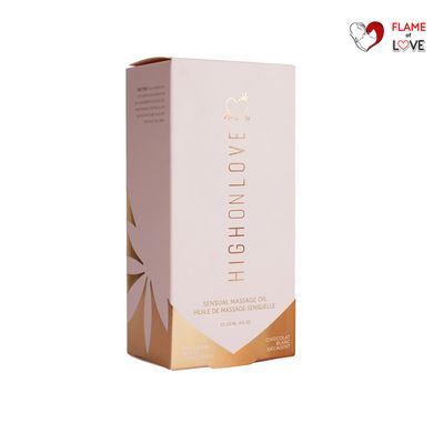 Масажна олія HighOnLove Massage Oil - Decadent White Chocolate (120 мл) з маслом насіння конопель