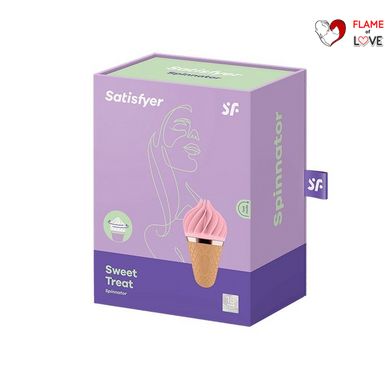 Морозиво-спінатор Satisfyer Lay-On - Sweet Treat Pink/Brown, 10 режимів роботи, водонепроникний