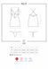 Сатиновий комплект для сну з мереживом Obsessive 828-CHE-1 chemise & thong S/M, чорний, сорочка, стр - 7