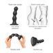 Насадка для страпона Strap-On-Me Dildo Plug Balls Black XL - 3