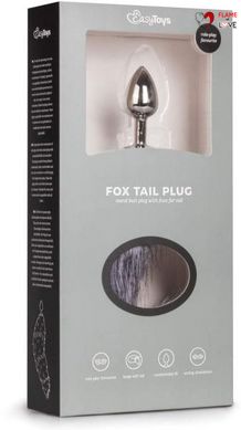 Анальна пробка з сірим хвостиком EasyToys Fox Tail Plug, s