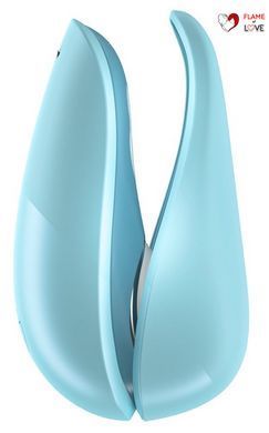 Вакуумний кліторальний стимулятор Womanizer Liberty Blue, магнітна кришка, 2 насадки