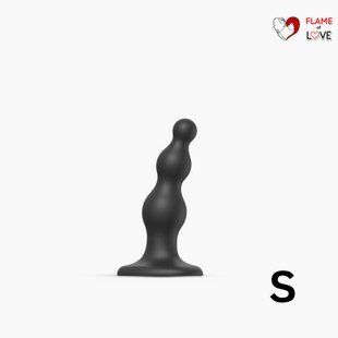 Насадка для страпона Strap-On-Me Dildo Plug Beads Black S