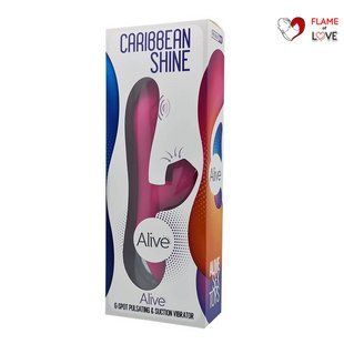 Вібратор-кролик 3 в 1 з вакуумом і пульсівною стимуляцією точки G Alive Caribbean Shine Magenta