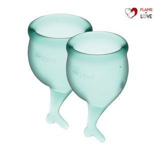 Набір менструальних чаш Satisfyer Feel Secure (dark green), One Size
