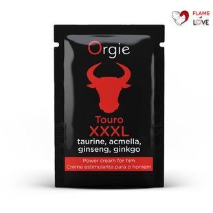 САШЕТ Крем для посилення ерекції і збільшення члену TOURO XXXL, 1 мл ORGIE (Бразилія-Португалія)