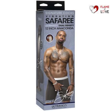 Фалоімітатор з вібрацією Doc Johnson Safaree Samuels 12 Inch Cock, зі зліпка пеніса, діаметр 5,1 см