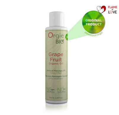 Органічна масажна олія з ароматом грейпфрута GRAPE FRUIT, 100 мл ORGIE BIO (Бразилія-Португалія)