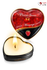 Масажна свічка-серце Plaisirs Secrets Strawberry (35 мл)