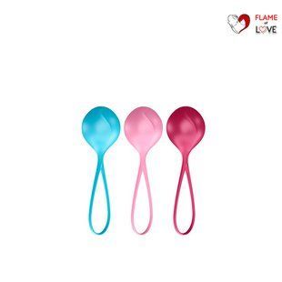 Набір одинарних вагінальних кульок Satisfyer Strengthening Balls різнокольорові