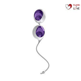 Вагінальні кульки OVO L1 Loveballs, VIOLET, Фіолетовий, One Size