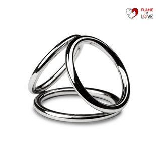 Потрійне ерекційне кільце Sinner Gear Unbendable &ndash; Triad Chamber Metal Cock and Ball Ring &ndash; Medium