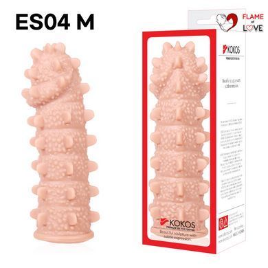 Насадка на член Kokos Extreme Sleeve ES.04 розмір M, потовщувальна, стимулюючий рельєф