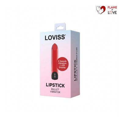 Віброкуля-помада Loviss Lipstick Bullet Vibrator, 9 режимів, перезаряджувана
