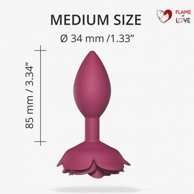 Силіконова анальна пробка Love To Love OPEN ROSES M SIZE - PLUM STAR