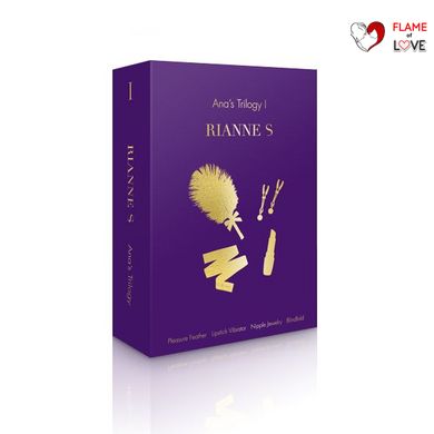 Романтичний подарунковий набір RIANNE S Ana's Trilogy Set I: помада-вібратор, затискачі, пов'язка