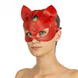 Преміум маска кішечки LOVECRAFT, натуральна шкіра, червона, подарункова упаковка - 3