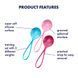Набір одинарних вагінальних кульок Satisfyer Strengthening Balls різнокольорові - 3