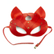 Преміум маска кішечки LOVECRAFT, натуральна шкіра, червона, подарункова упаковка - 1