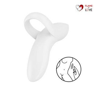 Вібратор на палець Satisfyer Bold Lover White, гнучкий