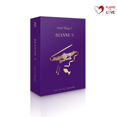 Романтичний подарунковий набір RIANNE S Ana's Trilogy Set II: силіконова анальна пробка 2,7 см, ласо