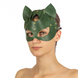 Преміум маска кішечки LOVECRAFT, натуральна шкіра, зелена, подарункова упаковка - 3