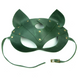 Преміум маска кішечки LOVECRAFT, натуральна шкіра, зелена, подарункова упаковка - 1