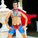 Чоловічий еротичний костюм супермена "Готовий на все Стів" One Size: плащ, портупея, шорти, манжети - 3