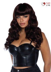 Хвиляста перука Leg Avenue Misfit Long Wavy Wig Brown, довга, реалістичний вигляд, 61 см