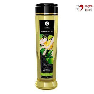 Органічна масажна олія Shunga ORGANICA &ndash; Exotic green tea (240 мл) з вітаміном Е
