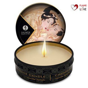 Масажна свічка Shunga Mini Massage Candle &ndash; Vanilla Fetish (30 мл) з афродизіаками