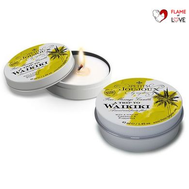 Масажна свічка Petits Joujoux - Waikiki Beach - Coconut and Pineapple (43 мл) з афродизіаками