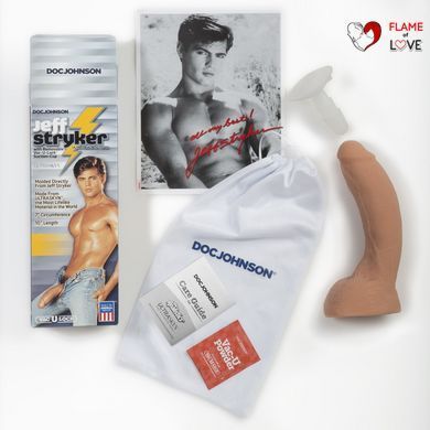 Фалоімітатор Doc Johnson Jeff Stryker White - ULTRASKYN, діаметр 5,4 см, Vac-U-Lock