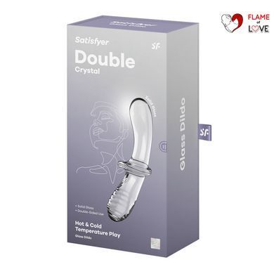 Дилдо Satisfyer Double Crystal (Transparent) (м'яте паковання!!!)