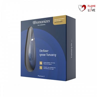 Вакуумний кліторальний стимулятор Womanizer Premium 2 Blueberry