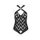 Сітчастий боді з халтером та ритмічним малюнком Passion Hima Body XXL/XXXL, black - 3